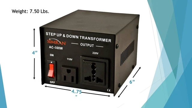Alt view image 2 of 5 - AC-500 Step Up/Down Voltage Converter Transformer 110V/220V with Fuse Protection - 500 Watts