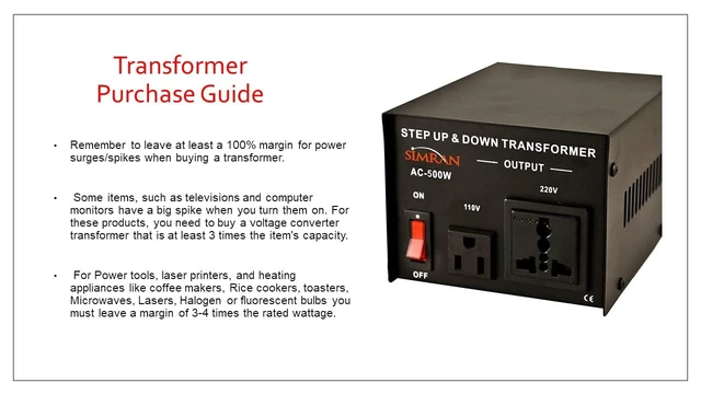 Alt view image 4 of 5 - AC-500 Step Up/Down Voltage Converter Transformer 110V/220V with Fuse Protection - 500 Watts