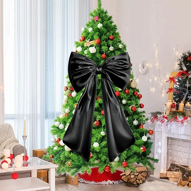 Alt view image 5 of 7 - Large Bow Decor for Room, Large Black Bow Birthday Party Backdrop, Wall and Door Decorations for Birthday, Wedding, Bridal Shower, Coquette Theme (Black)