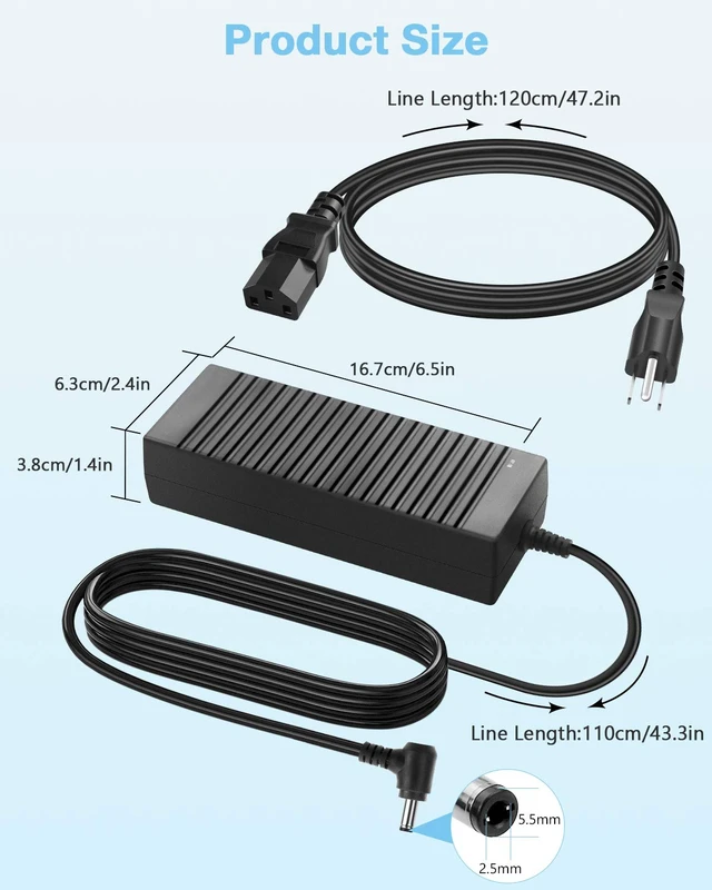 Alt view image 5 of 7 - 24V 5A 120W Power Supply 100V-240V or 110V - 220V AC to DC Adapter 24V 5amp Switching Converter 5.5x2.1mm Plug for Routers CCTV IP Security Cameras 5050 3528 LED Strip Mould Lights