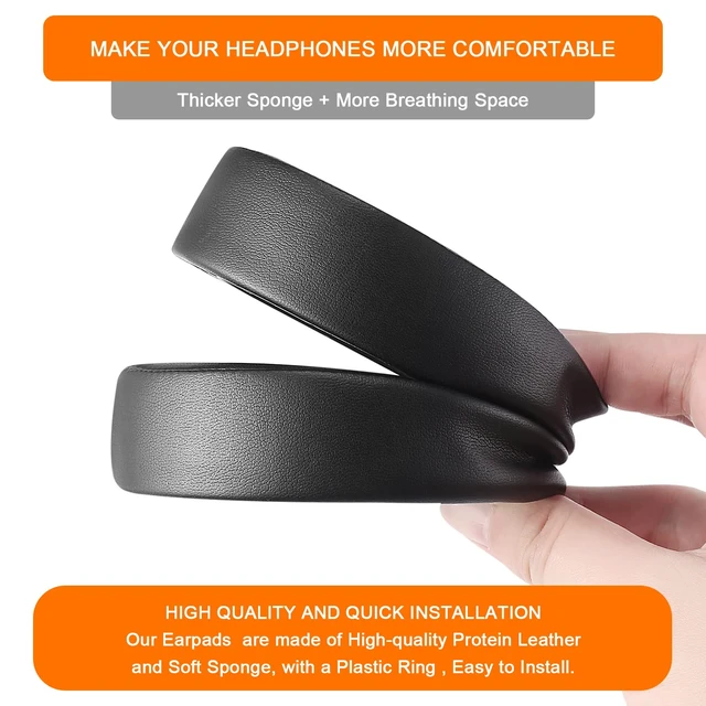 Alt view image 6 of 7 - HS60 Earpads, GVOEARS Replacement Ear Pads Cushion for Corsair HS70/Pro HS60/Pro HS50/Pro, Durable Leather Gaming Headset Noise Isolation Earpads (Black)