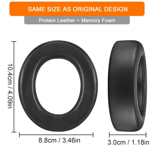 Alt view image 3 of 7 - HS60 Earpads, GVOEARS Replacement Ear Pads Cushion for Corsair HS70/Pro HS60/Pro HS50/Pro, Durable Leather Gaming Headset Noise Isolation Earpads (Black)