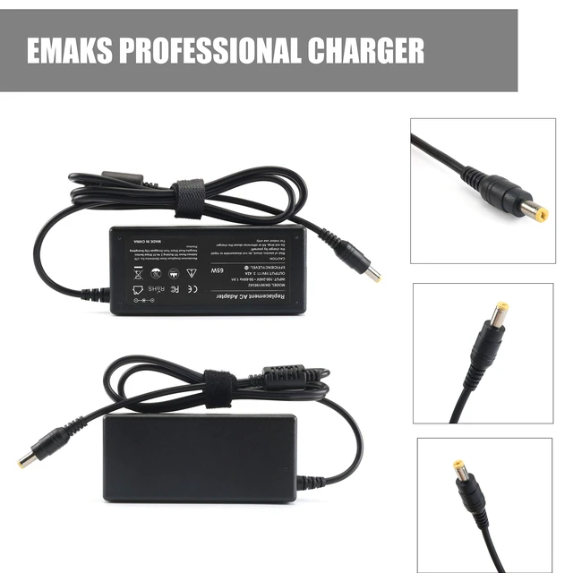 Alt view image 4 of 6 - 65W Charger for Acer Aspire 5 A515 A515-43 A515-51 51G A515-43-R19L 51-58HD for A515-51G-84SN A515-51-3509 A515-52-78MD A515-51G-53V6 A515-43-R5RE Ac Adapter Laptop Power Supply