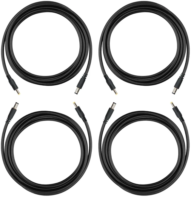 Main image of Chewproof Power Cable for Solar Panel Connector, 5.5x2.1 to 4.0x1.7 Male DC Plug, Compatible with Tactacam Reveal,Stealth Cam,Elusuve Wildlife, WiseEye, Barn Owl, Moultrie & Muddy Trail Cameras, 39"