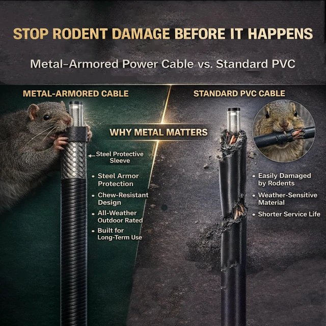 Alt view image 6 of 6 - Chewproof Power Cable for Solar Panel Connector, 5.5x2.1 to 4.0x1.7 Male DC Plug, Compatible with Tactacam Reveal,Stealth Cam,Elusuve Wildlife, WiseEye, Barn Owl, Moultrie & Muddy Trail Cameras, 39"