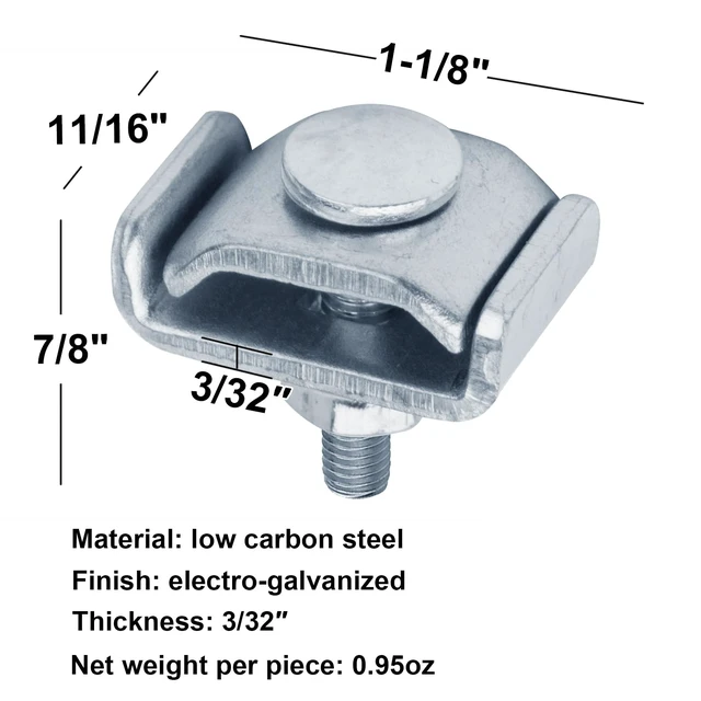 Alt view image 2 of 4 - 30 Pack Splice Washer Kit, Cable Raceways Gridwall Connector Clip For Basket Wire Mesh Cable Tray