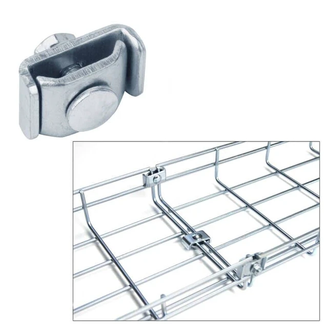 Alt view image 3 of 4 - 30 Pack Splice Washer Kit, Cable Raceways Gridwall Connector Clip For Basket Wire Mesh Cable Tray