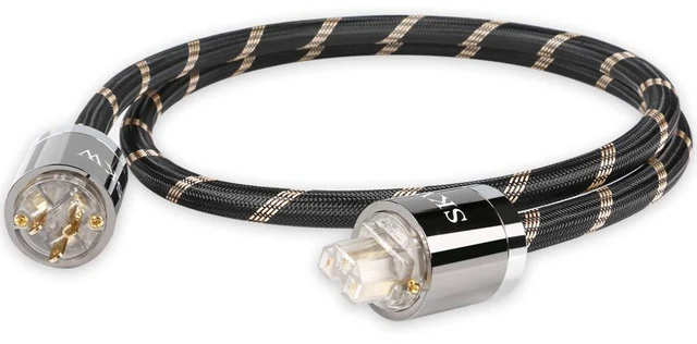 Main image of Upgrade C15 Audiophile Ultra-high Purity Copper Power Cord, Male to Female Power Cable, US Plug for Subwoofer, Amplifier, DV/AV 3.2ft/1M