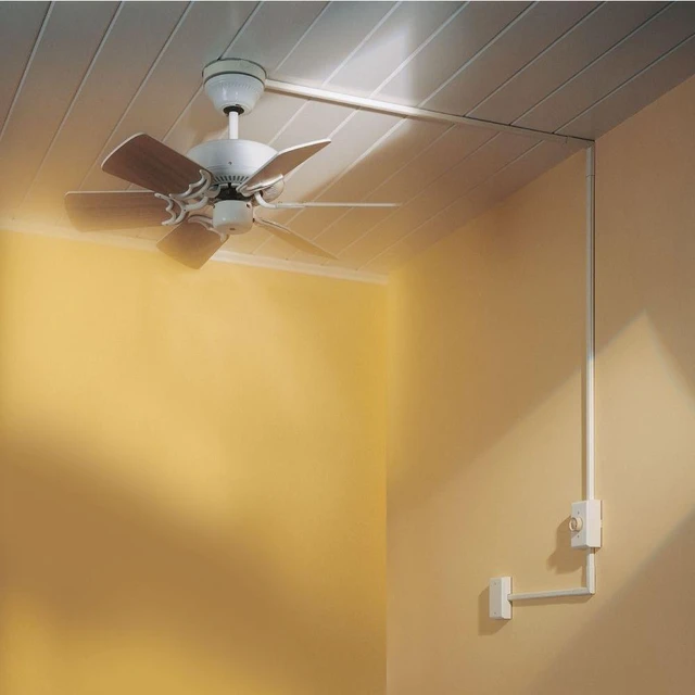 Alt view image 4 of 5 - Metal Raceway, Extending Power, On-Wall, Outside Elbow, White, BWH8 (Pack of 2)