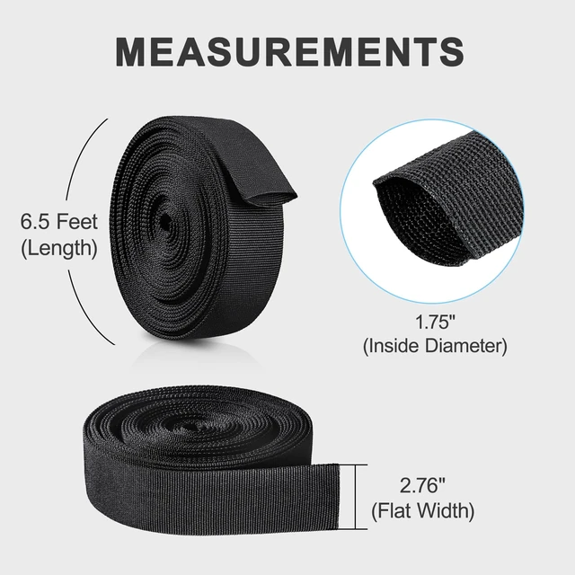 Alt view image 4 of 7 - 6.5 FT Nylon Hydraulic Hose Protective Sleeve Hose Sheath Wrap Cable Sleeve, Cable Cover for Welding Tig Torch Hydraulic Hose, Anchor Chain Protective Cover Winch Rope Protective Sleeve (1.75 Inch ID)