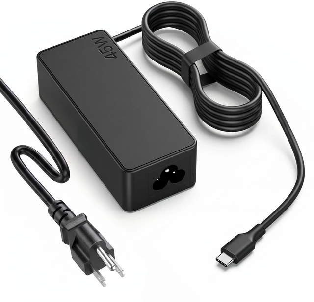 Main image of 45W Type USB C Laptop Charger Compatible with Lenovo Chromebook c330 s330 c340 s340 100e 300e 500e Series, ThinkPad T480 T480s T580 T580s E480 E580 Adapter Power Supply Cord