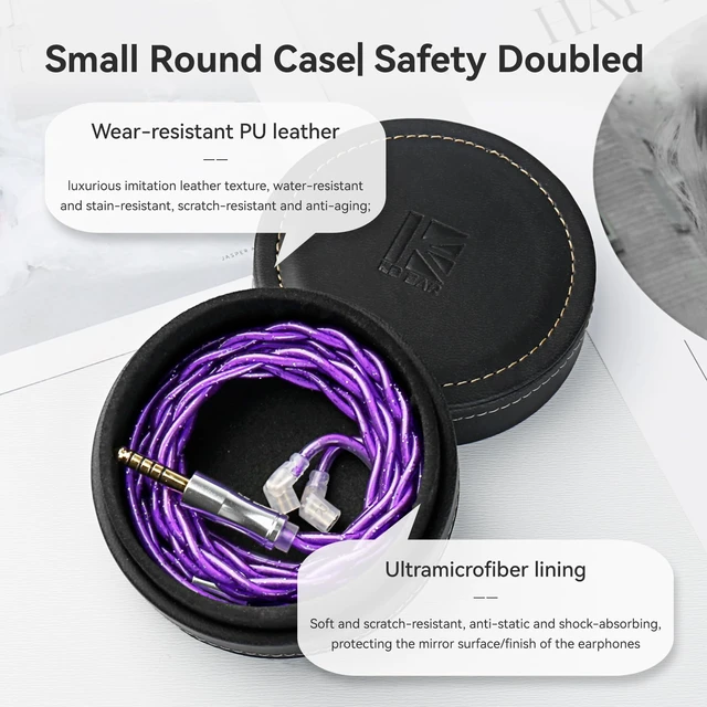 Alt view image 4 of 7 - KBEAR K-Luxe IEMs Case, KZ ZS10 PRO in Ear Monitors Earbud Case, PU Leather Travel Carrying Earphone Storage Box Bag Organizer for KZ ZST, ZSN PRO X, ZS12PRO X, EDXPRO, Castor Ear Buds and Cable