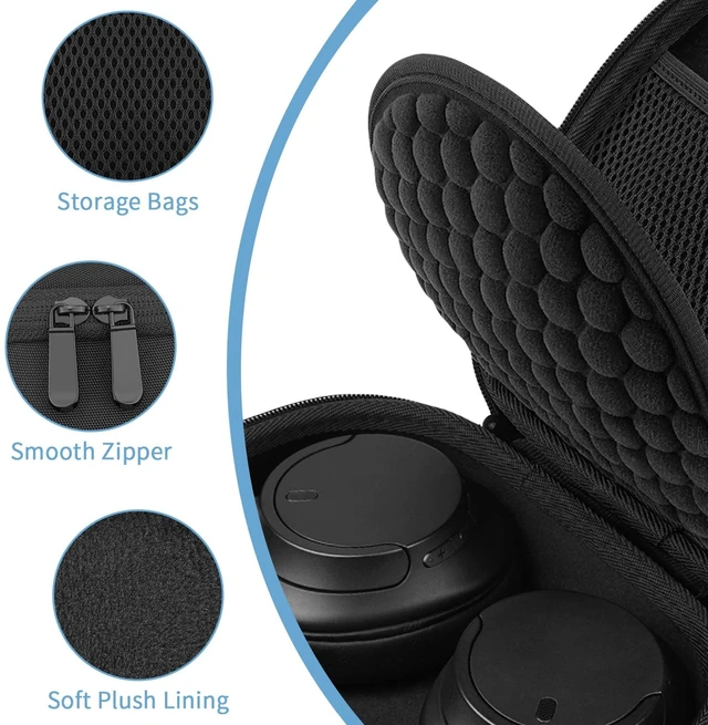 Alt view image 3 of 6 - Case for Sony WH-CH720N / WH-CH710N /WH-CH700N Headphone, Travel Protective Cover Storage Bag (Black)