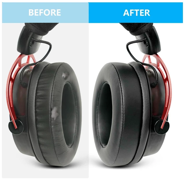 Alt view image 6 of 7 - Ear Pads Replacement for Audio Technica ATH M50/M50X/M50XBT/M40/M40X/M40XFS/M30/M30X/M35/M20X/MSR7/ Monitor Headphones, Earpads Cushions with Noise Isolation Memory Foam (Protein Leather)