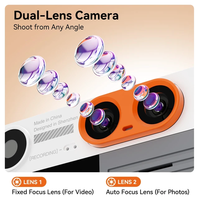 Alt view image 4 of 7 - Vintage Mini Keychain Camera: 2K Dual Lens Digital Camera with 16GB Card,Vintage Keychain Video Camera, 1.97" HD LCD Display, 600mAh Battery Portable Y2K Retro Small Cameras with Elegant Gift Box