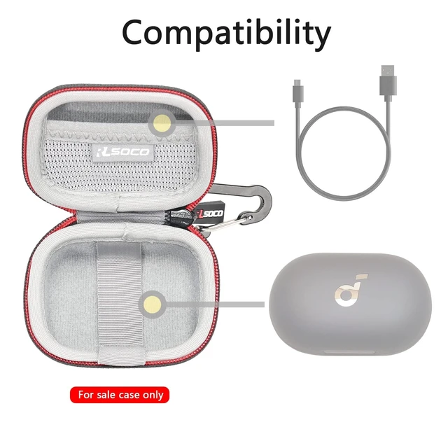 Alt view image 2 of 7 - Carrying Case for JBL Live Beam 4/Buds 4/Flex 4/Beam 3/ Buds 3/ Flex 3 True Wireless Noise-Cancelling Earbuds (Case Only)