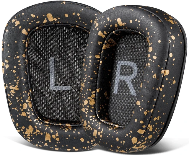 Main image of Earpads for Logitech G35/G930/G933/G935/G633/G635/G533/G430/G431/G432/G433/G332/G230/G231/G233 Gaming Headset, Replacement Ear Pads Cushions with Protein Leather - Black Gold