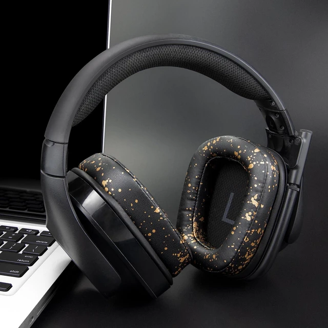 Alt view image 3 of 7 - Earpads for Logitech G35/G930/G933/G935/G633/G635/G533/G430/G431/G432/G433/G332/G230/G231/G233 Gaming Headset, Replacement Ear Pads Cushions with Protein Leather - Black Gold