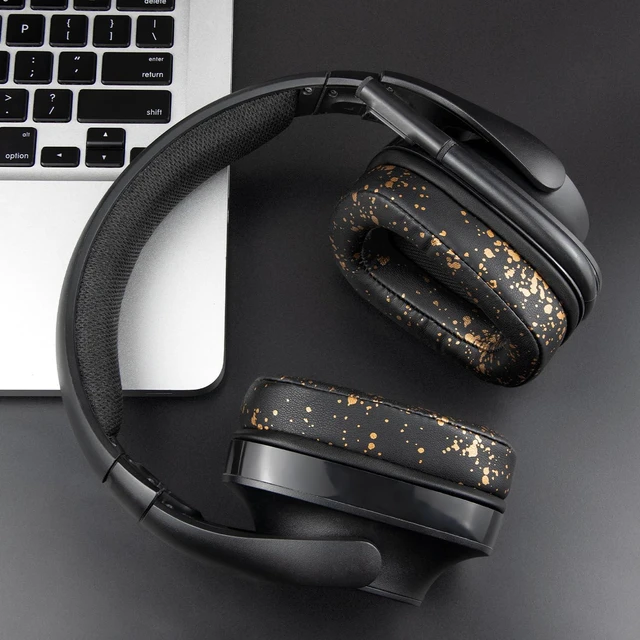 Alt view image 7 of 7 - Earpads for Logitech G35/G930/G933/G935/G633/G635/G533/G430/G431/G432/G433/G332/G230/G231/G233 Gaming Headset, Replacement Ear Pads Cushions with Protein Leather - Black Gold