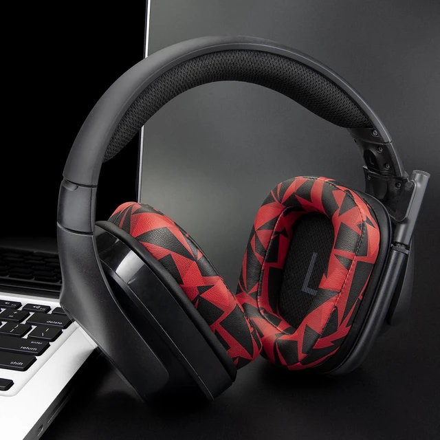 Alt view image 3 of 7 - Earpads for Logitech G35/G930/G933/G935/G633/G635/G533/G430/G431/G432/G433/G332/G230/G231/G233 Gaming Headset, Replacement Ear Pads Cushions with Protein Leather - Red Storm