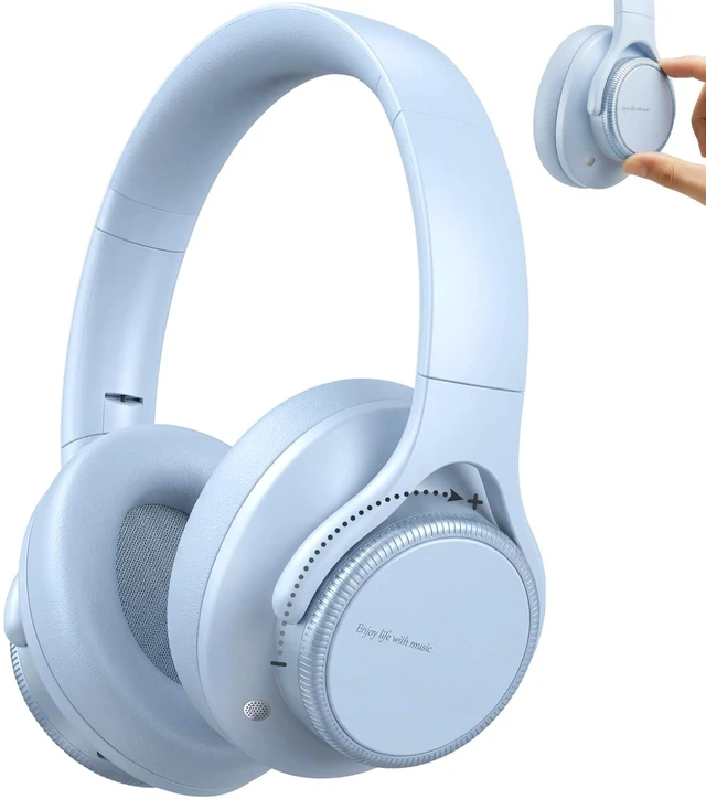 Main image of ANC Wireless Bluetooth Hybrid Active Noise Cancelling Headphones Over the Ear Earphones Sound Cancelling Headphone Headset with Noise Cancellation for Airplane Travel Gym Game Adults