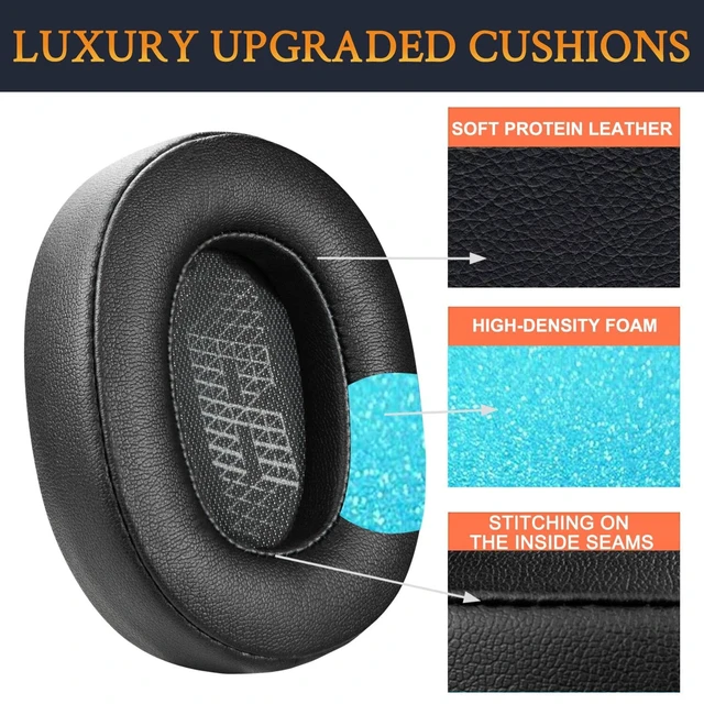 Alt view image 4 of 7 - Earpads for JBL Live 500BT - Black