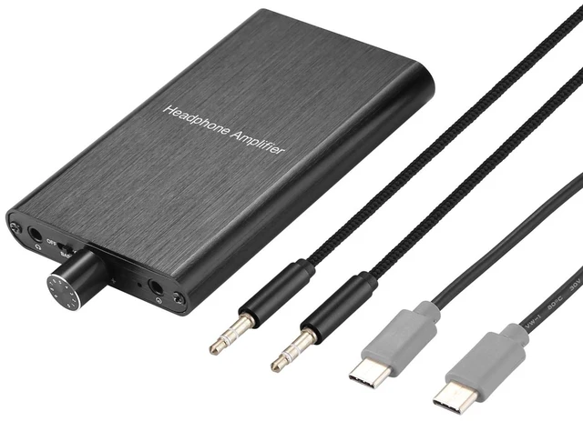 Main image of Headphone Amplifier with Bass Boost, Support 3.5mm AUX and Type-C 16-600 Headphone -3.5mm Stereo Audio Out, GAIN, Bass for Mac, Phones, iPad, MP3, MP4 and Computers,Xbox one,PS4,PS5 Controller