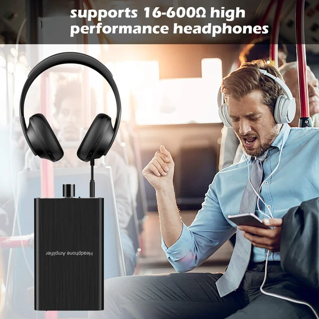 Alt view image 3 of 7 - Headphone Amplifier with Bass Boost, Support 3.5mm AUX and Type-C 16-600 Headphone -3.5mm Stereo Audio Out, GAIN, Bass for Mac, Phones, iPad, MP3, MP4 and Computers,Xbox one,PS4,PS5 Controller
