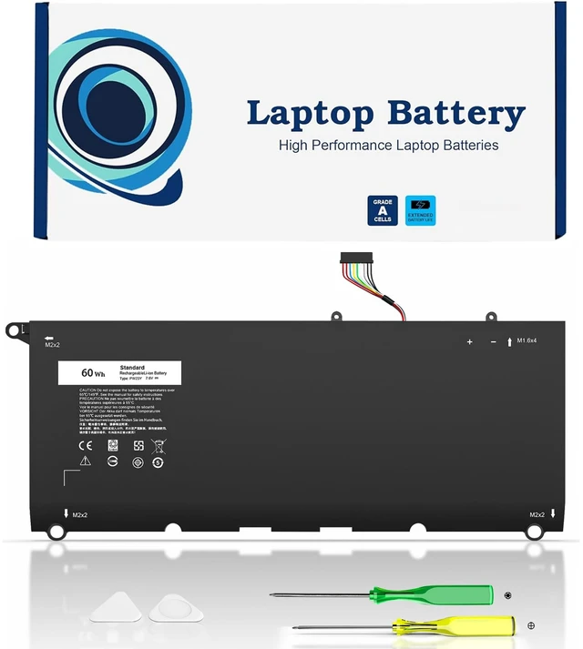 Main image of 60Wh PW23Y Battery for Dell XPS 13 9360 Series, TP1GT RNP72 For P54G002 13-9360-D1605G D1605T D1609 D1609G D1705G, 60Wh High Capacity, Long Lasting, Durable