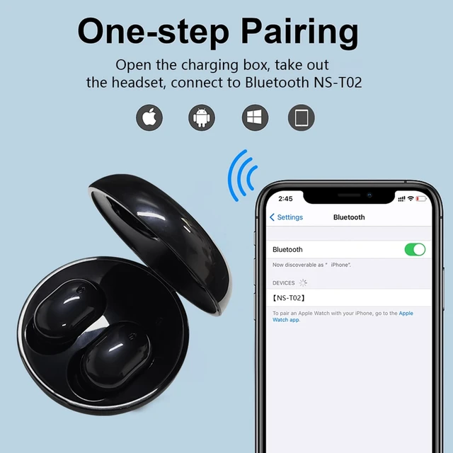 Alt view image 6 of 6 - Wireless Earbuds for Kids,Bluetooth Headphones for Small Ears Women Man Adults,25hrs Playtime Built in Mic Earphones Premium Deep Bass in Ear Headset for School Sport Gym (Black)