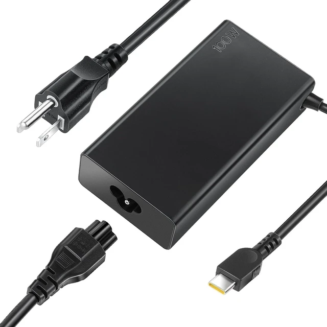 Alt view image 2 of 7 - 100W USB-C Laptop Charger Compatible with Lenovo Yoga 9 9i 7 7i Slim 7Pro ThinkBook 16 15 IdeaPad 5 Pro 16 ADL100YLC3A ADL100YDC3A SA11D52396 GX21J75543 5A11J62105 Type C Power Adapter