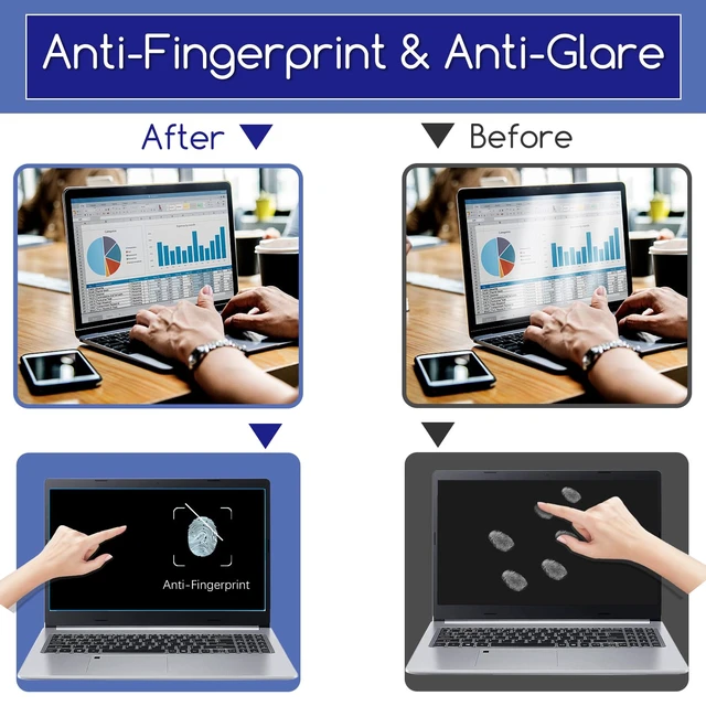 Alt view image 7 of 7 - 2 Pack Blue Light Blocking Screen Protector for Lenovo Ideapad Flex 5/5i 14" 2-in-1, IdeaPad 5/5i/5x 14" 2-in-1 Laptop & Flex 5i Chromebook Plus - Anti Blue Light Anti-Glare Shield (14-Inch)