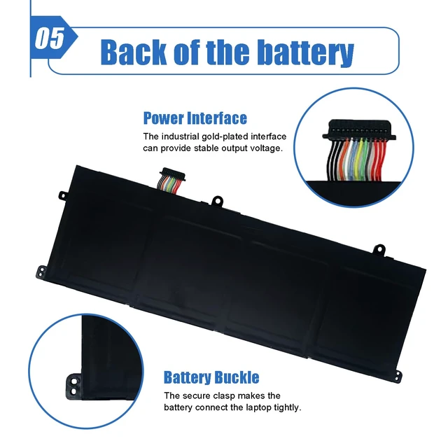 Alt view image 6 of 6 - 68Wh WE04XL Laptop Battery Replace for HP Envy X360 16-AC 16-AD 2-in-1 Pavilion Plus 16-AB 16T-AB Pavilion Plus 14-ey 14-ew X360 Spectre 14-EU Series HSTNN-WB0F N39817-CE1 N39817-CF1 7.72V