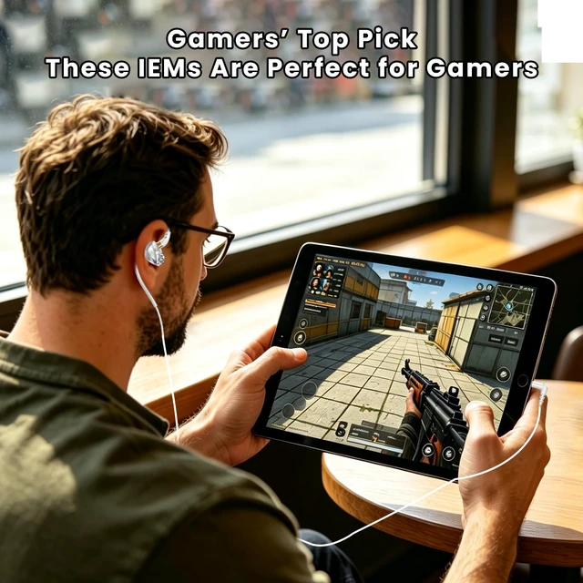 Alt view image 7 of 7 - 3.5mm Fixed Cable IEM, HiFi Wired Earbuds with Mic, Gaming Earbuds,Silver in-Ear Monitor, Graphene DiaphragmRich Bass, Warm Midrange, Crisp Treble, for Music Lovers and Gamers