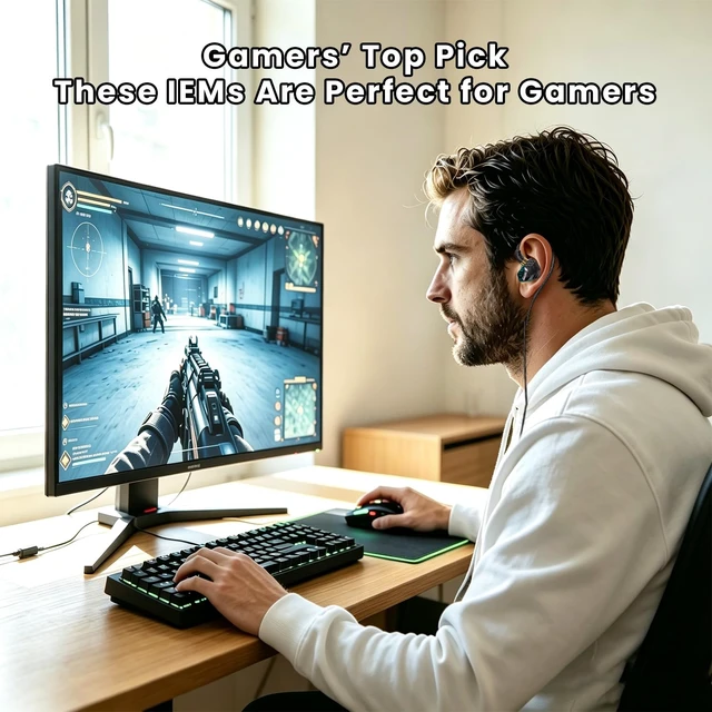 Alt view image 6 of 7 - 3.5mm Fixed Cable IEM, HiFi Wired Earbuds with Mic, Gaming Earbuds,Blue in-Ear Monitor, Graphene DiaphragmRich Bass, Warm Midrange, Crisp Treble, for Music Lovers and Gamers