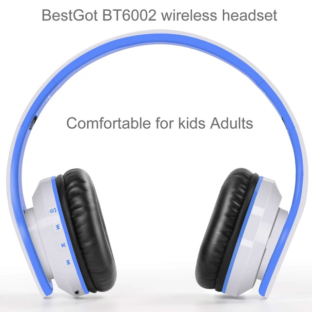 Alt view image 3 of 7 - Kids Headphones Bluetooth Wireless for Kids Limited 95dB 60-Hours W/Blue Children's Bluetooth headphones, perfect and comfortable