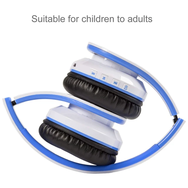 Alt view image 4 of 7 - Kids Headphones Bluetooth Wireless for Kids Limited 95dB 60-Hours W/Blue Children's Bluetooth headphones, perfect and comfortable