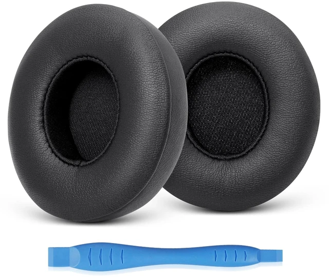 Main image of Ear Pads Replacement for Beats Solo 4 Wireless On-Ear Headphones, Earpads Ear Cushions for Solo 4 with Soft Protein Leather, Stronger Adhesive Backing (Black)