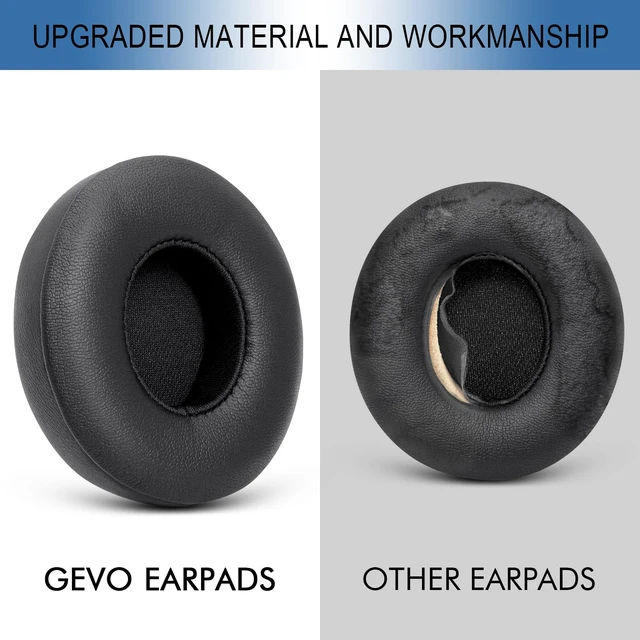 Alt view image 5 of 7 - Ear Pads Replacement for Beats Solo 4 Wireless On-Ear Headphones, Earpads Ear Cushions for Solo 4 with Soft Protein Leather, Stronger Adhesive Backing (Black)