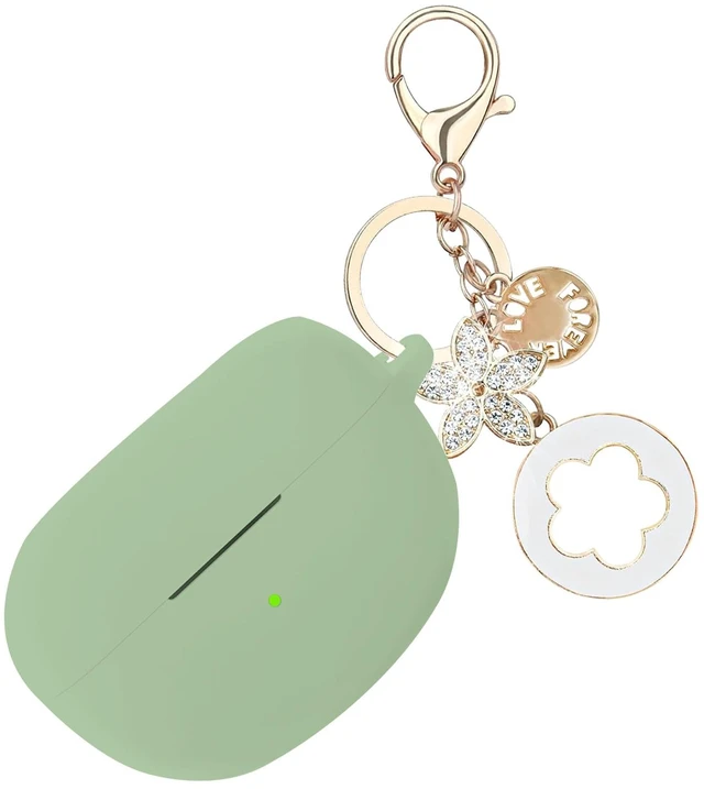 Main image of Case for Bose Ultra Open Earbuds (2024) with Bling Keychain Accessories Soft Silicone Protective Case Cover Compatible with Bose Ultra Open Earbuds for Women Girls (Cactus Green)