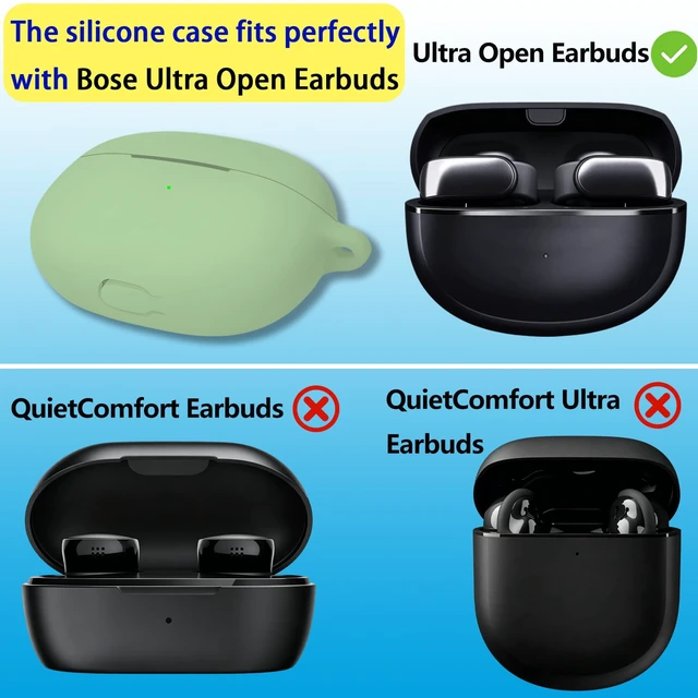 Alt view image 2 of 7 - Case for Bose Ultra Open Earbuds (2024) with Bling Keychain Accessories Soft Silicone Protective Case Cover Compatible with Bose Ultra Open Earbuds for Women Girls (Cactus Green)
