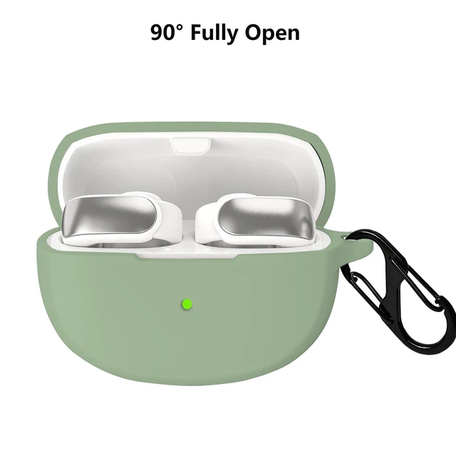 Alt view image 3 of 7 - Case for Bose Ultra Open Earbuds (2024) with Bling Keychain Accessories Soft Silicone Protective Case Cover Compatible with Bose Ultra Open Earbuds for Women Girls (Cactus Green)