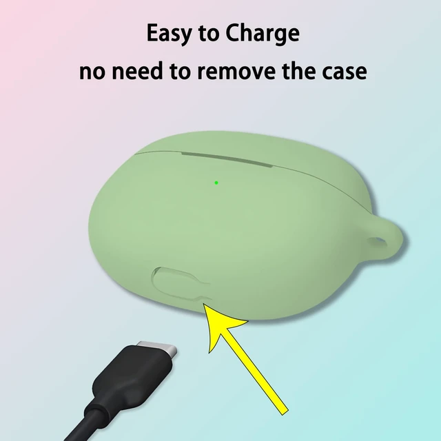 Alt view image 6 of 7 - Case for Bose Ultra Open Earbuds (2024) with Bling Keychain Accessories Soft Silicone Protective Case Cover Compatible with Bose Ultra Open Earbuds for Women Girls (Cactus Green)