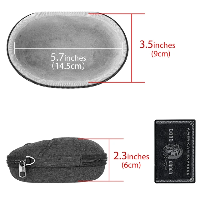 Alt view image 5 of 6 - Mouse Carrying Case, Compatible with Razer Basilisk V3 / V3 X/Viper V3 Pro/DeathAdder V3 / Orochi V2, GravaStar Mercury M1 Pro/Mercury M2, EVA Hard Shell Bag (Dark Gray)