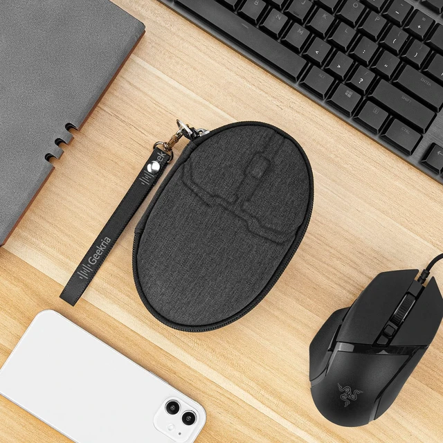 Alt view image 6 of 6 - Mouse Carrying Case, Compatible with Razer Basilisk V3 / V3 X/Viper V3 Pro/DeathAdder V3 / Orochi V2, GravaStar Mercury M1 Pro/Mercury M2, EVA Hard Shell Bag (Dark Gray)