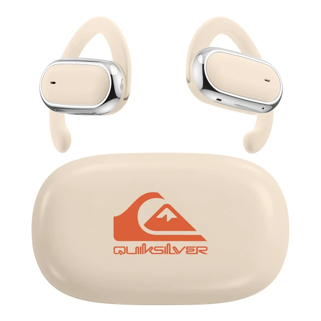 Main image of Open Ear Wireless Earbuds, Bluetooth 5.4 Headphones with Smart Digital Display and Ergonomic Secure Fit Earhook, Touch Controls, Sweat Resistant, Sports/Fitness/Travel/Workouts (Beige)