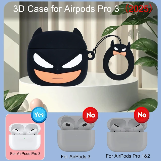 Alt view image 2 of 7 - for AirPods Pro 3rd Generation Case 2025 Released, 3D Cute Cartoon Cool Funny Animal Anime Shockproof Silicone Cover Skin for AirPods Pro 3 Case Accessories with Cleaning Pen Kit for Boy Girl