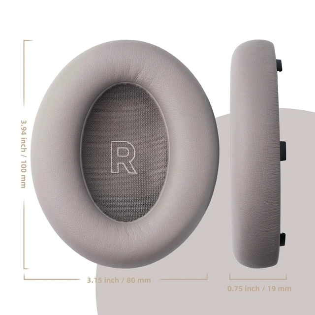 Alt view image 4 of 7 - Replacement Ear Pads for Bose QC Ultra and QC Ultra 2, Sandstone Upgraded Memory Foam Ear Cushions with Soft Protein Leather for Enhanced Comfort and Noise Isolation