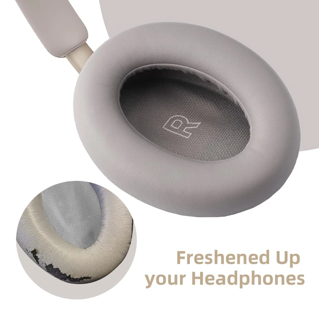 Alt view image 5 of 7 - Replacement Ear Pads for Bose QC Ultra and QC Ultra 2, Sandstone Upgraded Memory Foam Ear Cushions with Soft Protein Leather for Enhanced Comfort and Noise Isolation