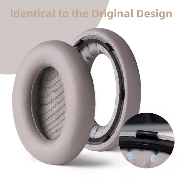 Alt view image 7 of 7 - Replacement Ear Pads for Bose QC Ultra and QC Ultra 2, Sandstone Upgraded Memory Foam Ear Cushions with Soft Protein Leather for Enhanced Comfort and Noise Isolation